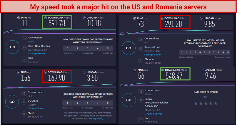 Speeds — Inconsistent Connections