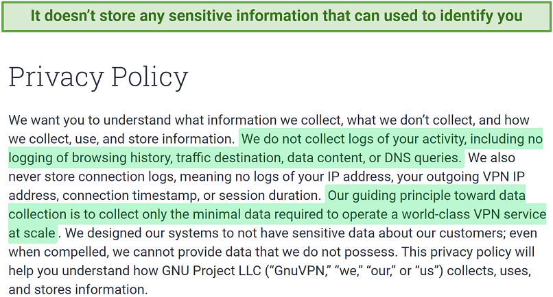 Does GnuVPN Keep Logs? No